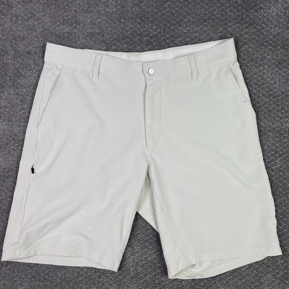 BYLT Kinetic Shorts Men's XL Beige Golf Performance Wear Stretch Premium Basics
